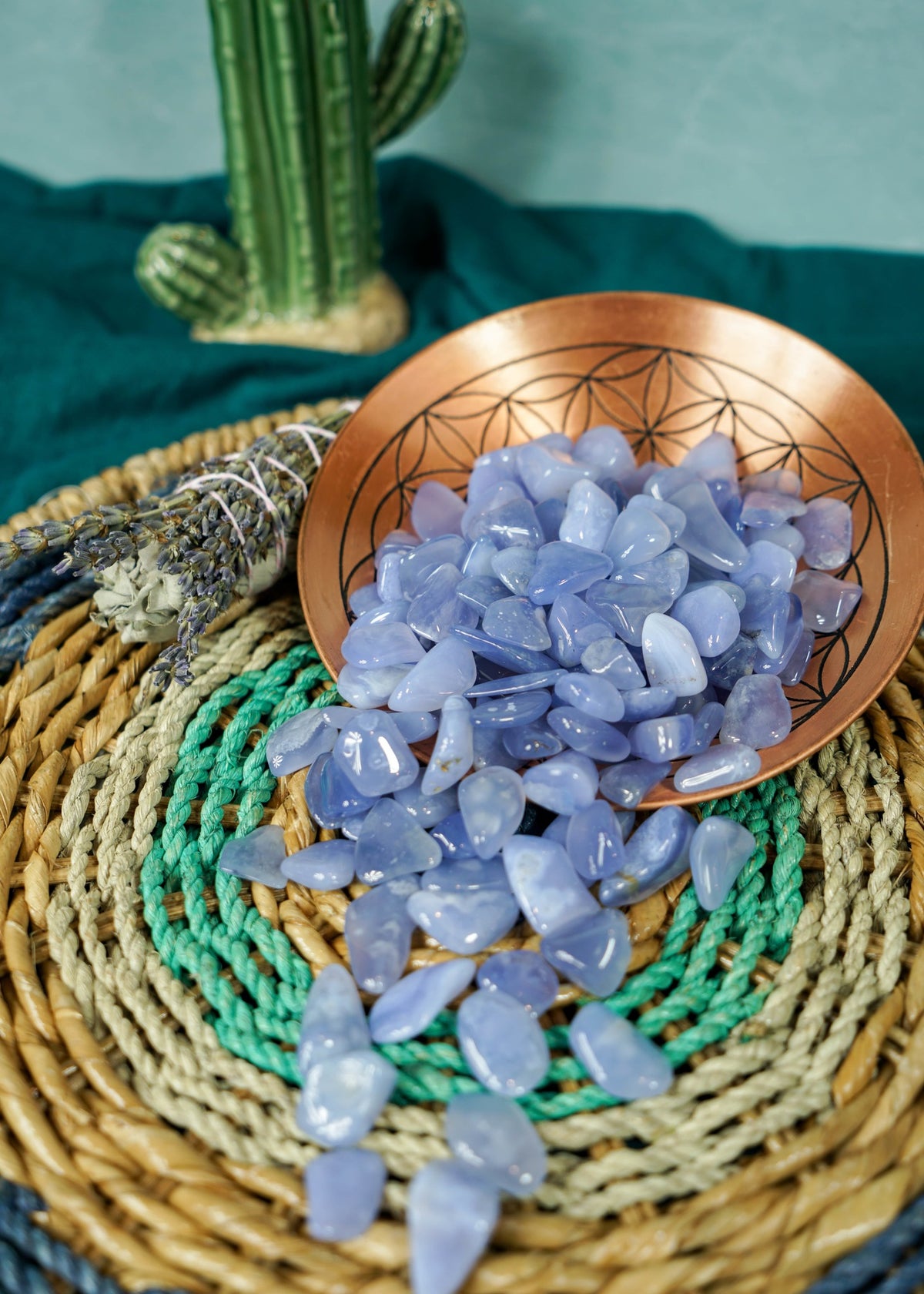 Tumbled Blue Chalcedony for Soothing & Support