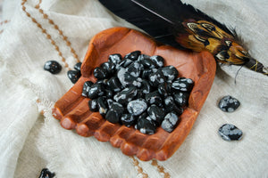 Tumbled Snowflake Obsidian for Balance & Courage