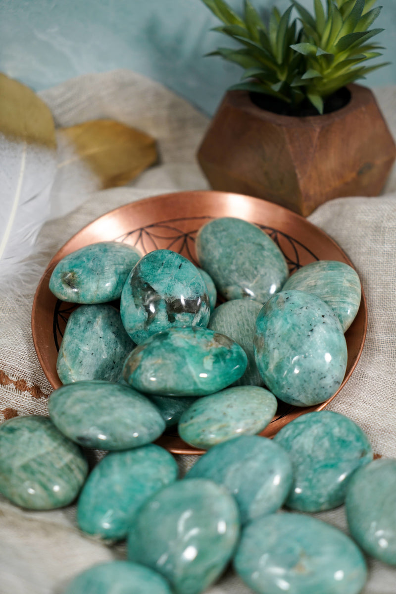 Amazonite Palm Stones for Inner Peace