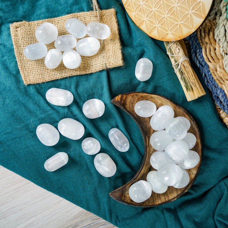 Tumbled Selenite for Cleansing & Purification