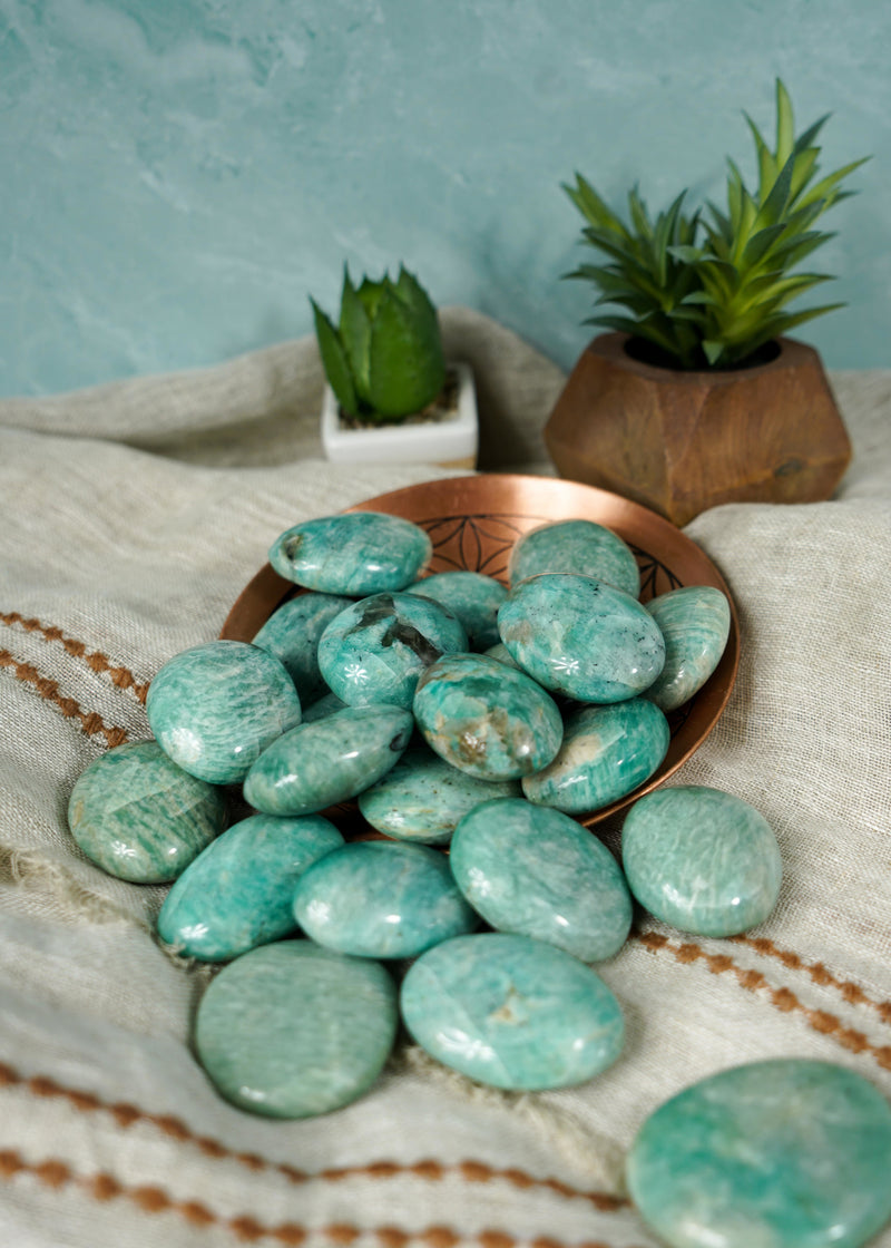 Amazonite Palm Stones for Inner Peace