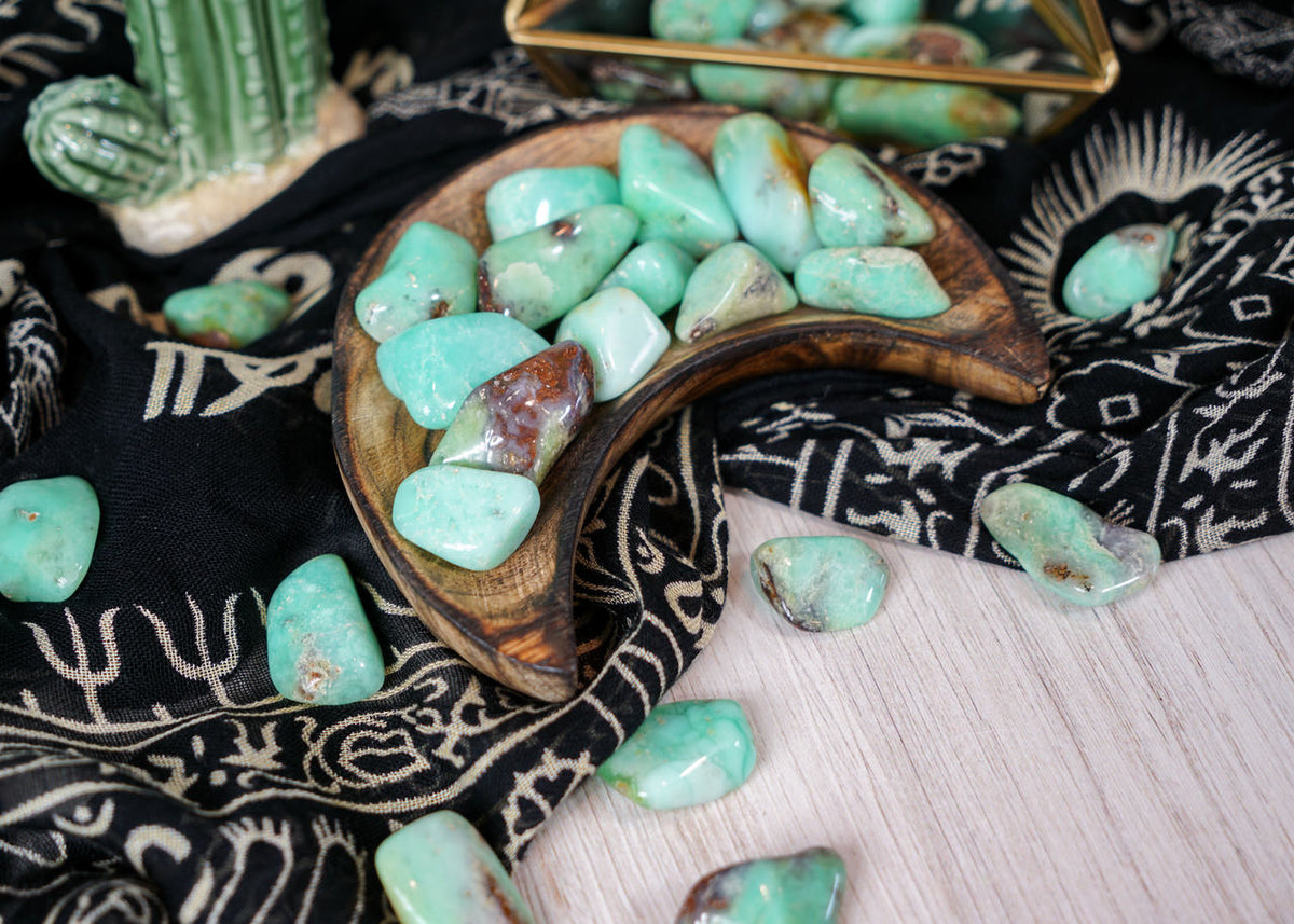 Tumbled Chrysoprase for Compassion & Self-Reliance