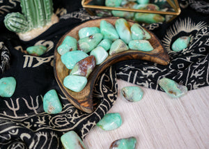 Tumbled Chrysoprase for Compassion & Self-Reliance