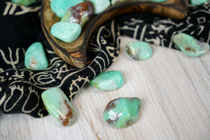 Tumbled Chrysoprase for Compassion & Self-Reliance