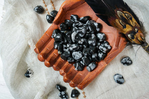 Tumbled Snowflake Obsidian for Balance & Courage