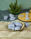 Tumbled Blue Lace Agate for Happiness & Personal Growth