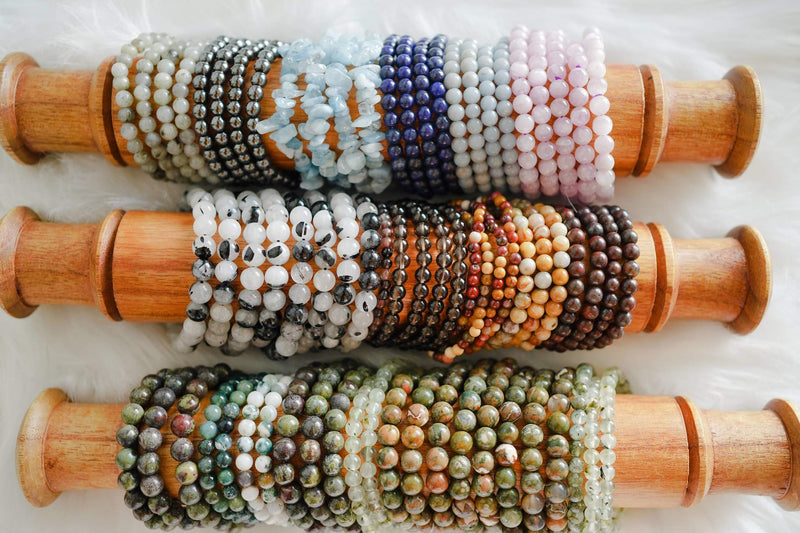 Gemstone Stretch Bracelets - Various Styles of Crystals