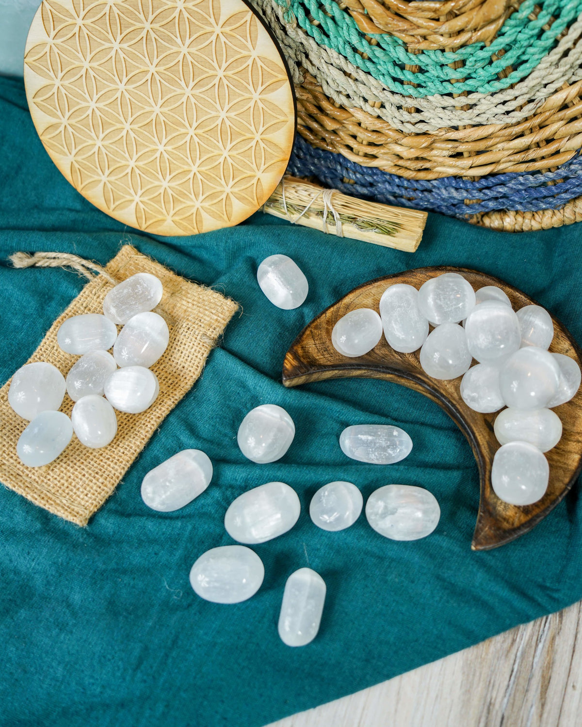 Tumbled Selenite for Cleansing & Purification