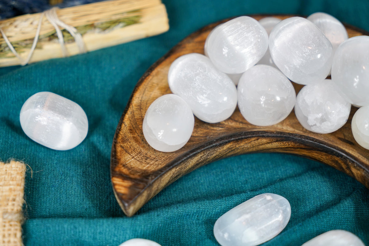 Tumbled Selenite for Cleansing & Purification