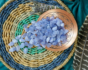 Tumbled Blue Chalcedony for Soothing & Support