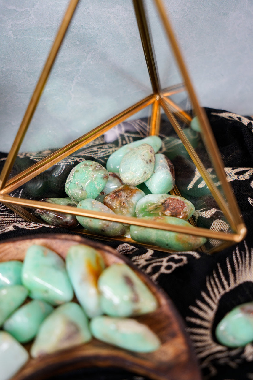 Tumbled Chrysoprase for Compassion & Self-Reliance