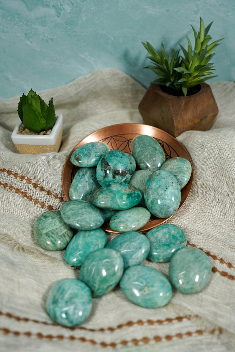 Amazonite Palm Stones for Inner Peace