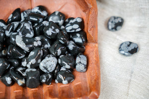 Tumbled Snowflake Obsidian for Balance & Courage