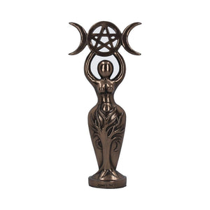 Bronze Look Triple Moon Pentacle Goddess