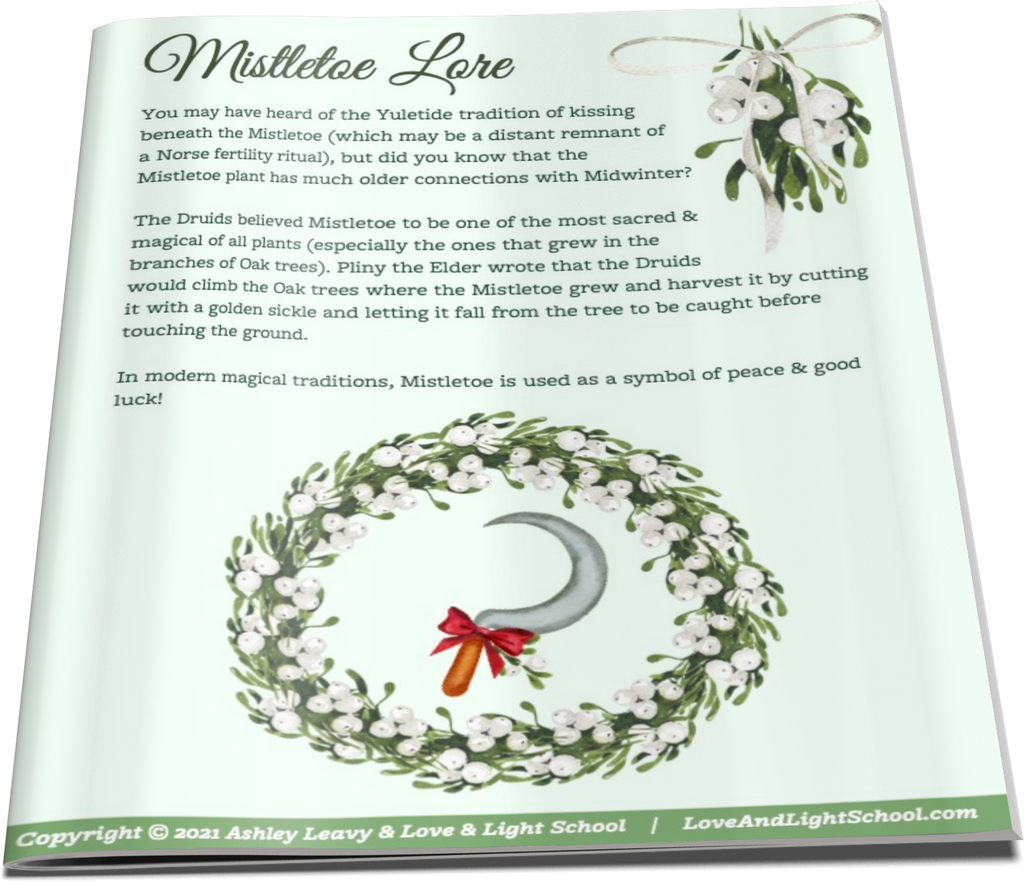 [FREE DOWNLOAD] Printable Mistletoe Lore Grimoire Page