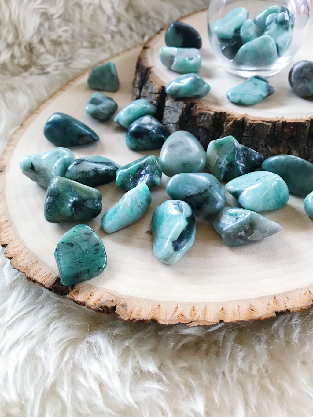 Tumbled Emerald for Inner Peace & Calming