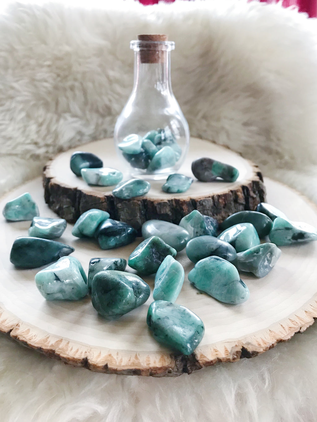 Tumbled Emerald for Inner Peace & Calming