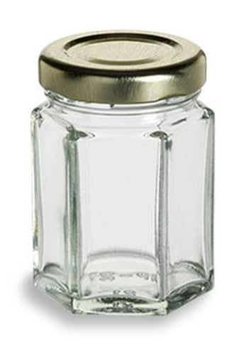 Vintage Style Glass Apothecary Bottle with Silver Cap