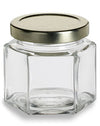 Glass Hexagon Jars - Various Sizes
