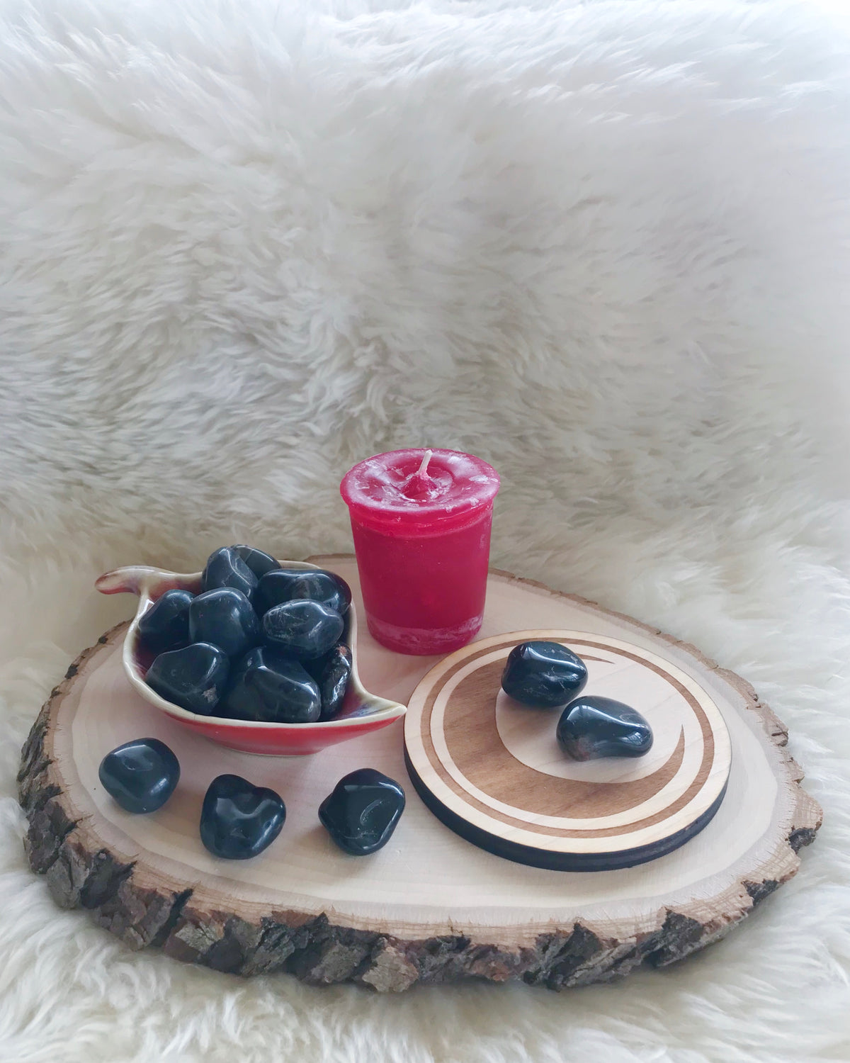 Tumbled Black Onyx for Strength & Grounding