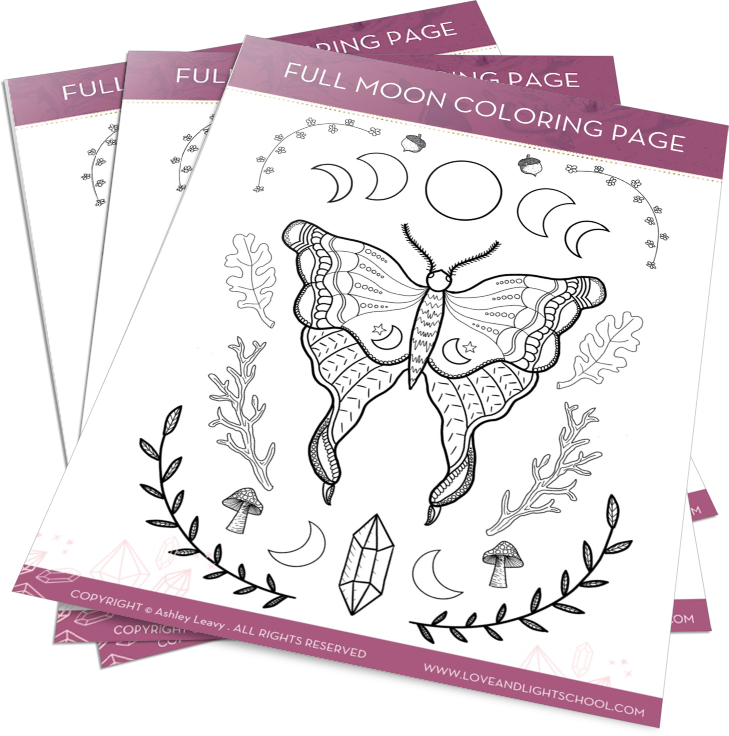 [FREE DOWNLOAD] Full Moon Guidebook & Coloring Page