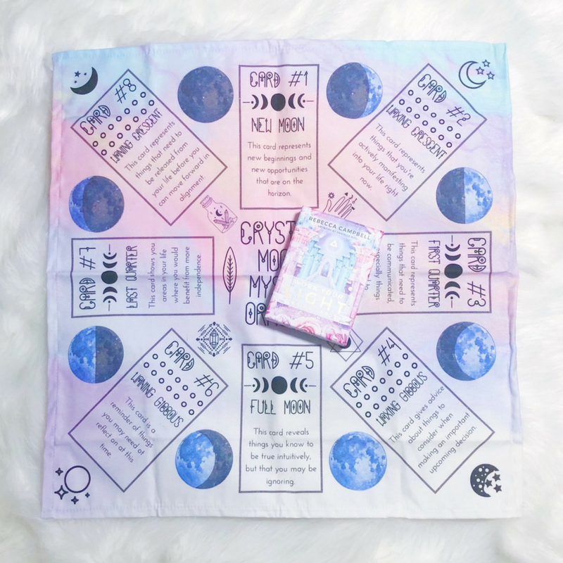 Lunar Phases Card Readings Spread Cloth