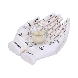 Cupped Palmistry Hands Candle Holder - Various Colors