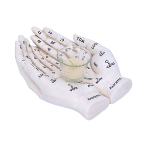 Cupped Palmistry Hands Candle Holder - Various Colors