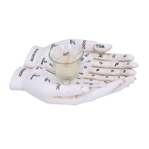 Cupped Palmistry Hands Candle Holder - Various Colors
