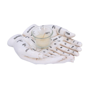 Cupped Palmistry Hands Candle Holder - Various Colors