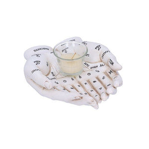 Cupped Palmistry Hands Candle Holder - Various Colors