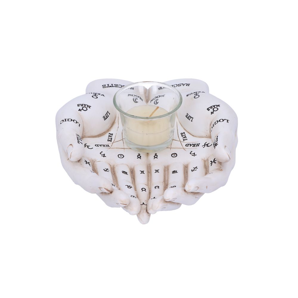 Cupped Palmistry Hands Candle Holder - Various Colors