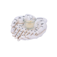 Cupped Palmistry Hands Candle Holder - Various Colors