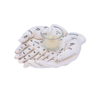 Cupped Palmistry Hands Candle Holder - Various Colors