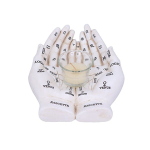 Cupped Palmistry Hands Candle Holder - Various Colors