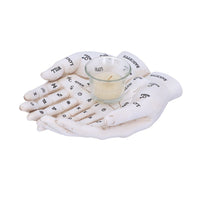Cupped Palmistry Hands Candle Holder - Various Colors