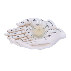 Cupped Palmistry Hands Candle Holder - Various Colors