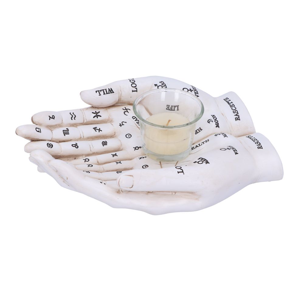 Cupped Palmistry Hands Candle Holder - Various Colors