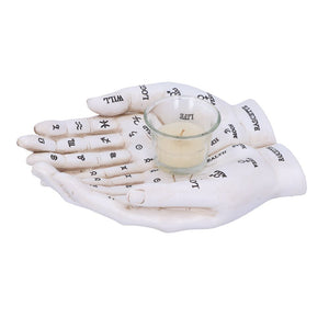Cupped Palmistry Hands Candle Holder - Various Colors
