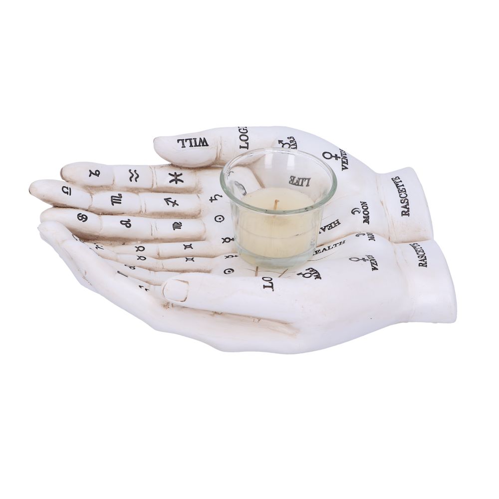 Cupped Palmistry Hands Candle Holder - Various Colors