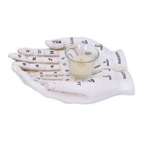 Cupped Palmistry Hands Candle Holder - Various Colors