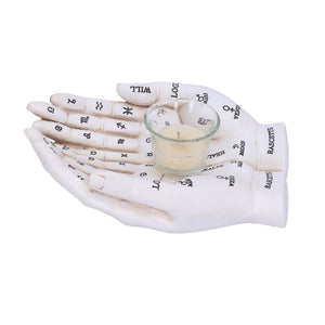 Cupped Palmistry Hands Candle Holder - Various Colors