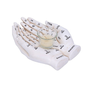 Cupped Palmistry Hands Candle Holder - Various Colors
