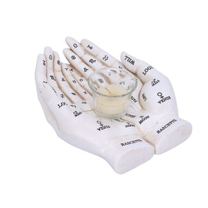 Cupped Palmistry Hands Candle Holder - Various Colors