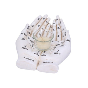 Cupped Palmistry Hands Candle Holder - Various Colors