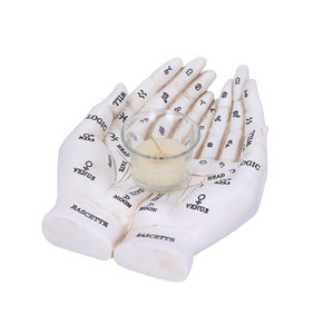 Cupped Palmistry Hands Candle Holder - Various Colors