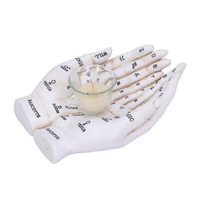 Cupped Palmistry Hands Candle Holder - Various Colors