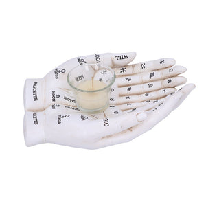 Cupped Palmistry Hands Candle Holder - Various Colors