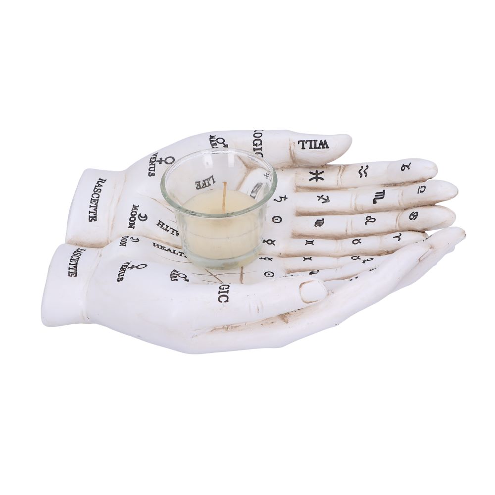 Cupped Palmistry Hands Candle Holder - Various Colors