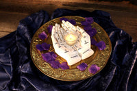 Cupped Palmistry Hands Candle Holder - Various Colors